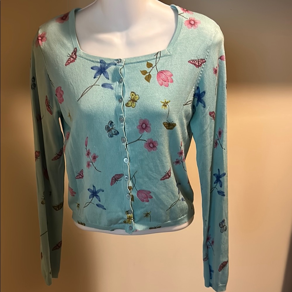 Mary Jane Light Blue Silk Blend Top